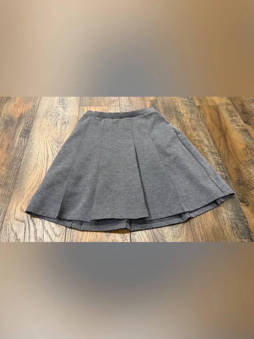 Lands End Girl’s Uniform Skirt Size 10 Pleated Knee Length School Girl, Gray